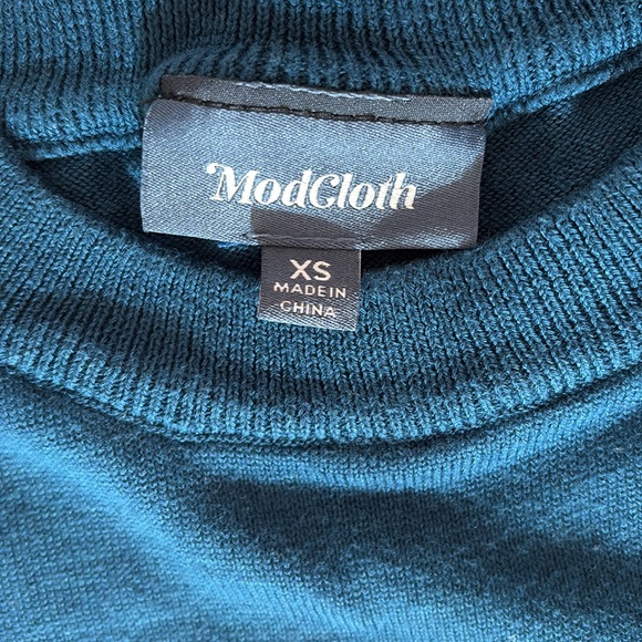 🦄 ModCloth teal sweater dress - Picture 4 of 7